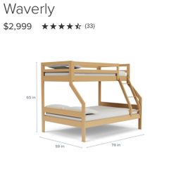 Kids Bunk Bed - Room & Board Bunk Bed Full On Bottom / Twin On Top