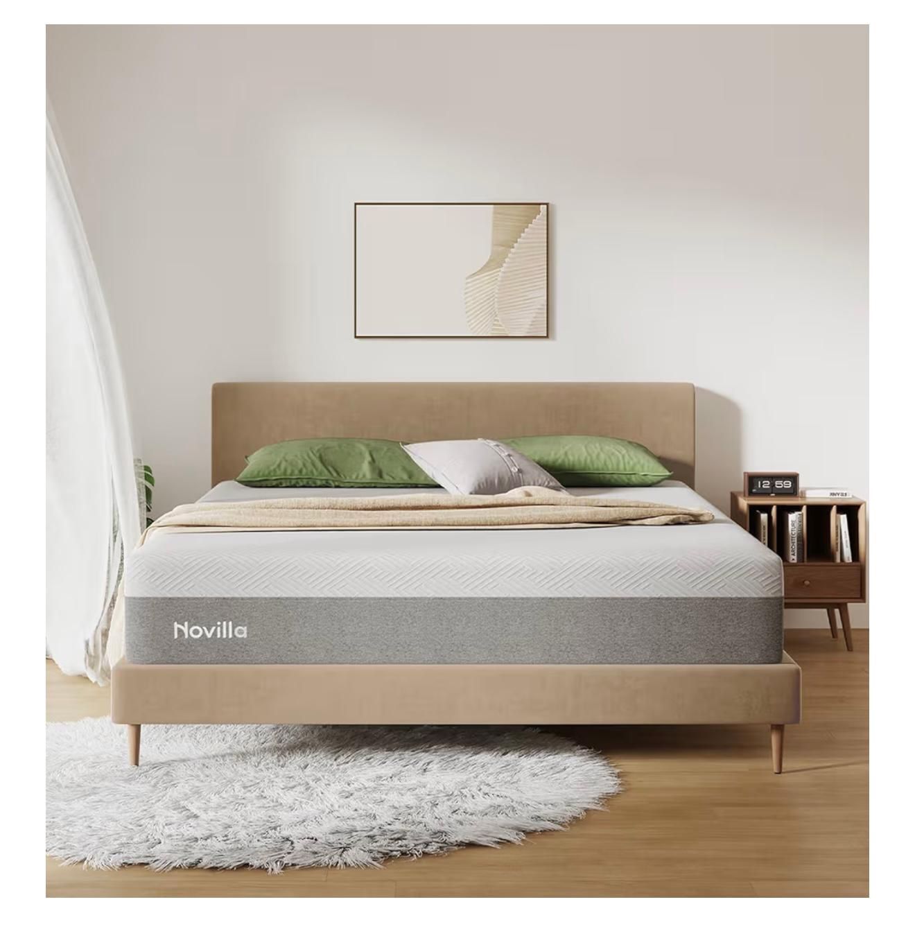 Novilla King Mattress, 10 Inch Gel Memory Foam King Size Mattress for Cool Night & Pressure Relief, Medium Plush Bed, Bliss