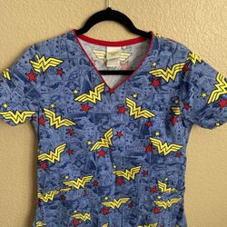 Wonder Woman Scrub Top
