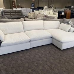White Cloud Feather Sectional Couch