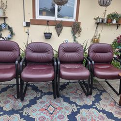 4 Vintage Durable Office Or Any Chairs Heavy Duty