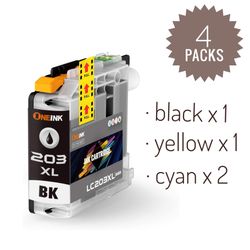 Brother 203XL Ink Cartridge Set - 4 Packs