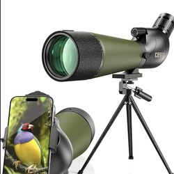 Updated 20-60x80 Scopes with Tripod, Carrying Bag and Quick Phone Holder - BAK4 High Defini