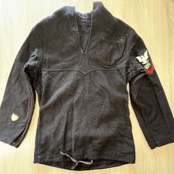 Vintage WWII US Navy Wool Sailor Jumper Naval Clothing Factory Black Uniform