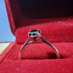 Black Diamond Solitaire   Ring 
