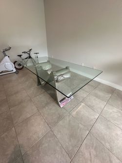 Glass-Top Dining Table