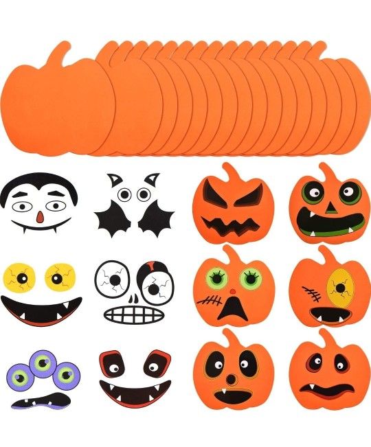 32 Pcs Halloween Pumpkin Craft Kit