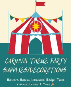 Carnival theme party decorations for Sale 🎡🎟️