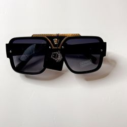 Black & Gold Versace Sunglasses 