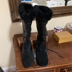 One Pair Of Black Boots Black,  Brand Spider, 0nly Used Once Great Shape Paid $250. Selling For $100.