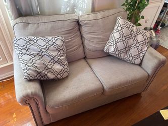 Grey loveseat