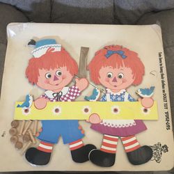 Raggedy Ann And Andy Tidee Ups Packaged