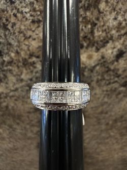 14k Multi Row Dome Anniversary Band Size 4