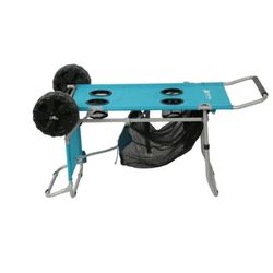 Convertible beach cart camping wagon converts to table with cupholders - NEW