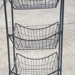 Metal 3- tiered shelf great for organization