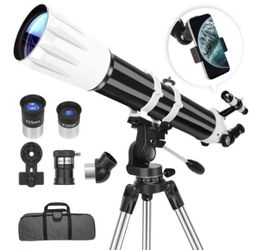 90mm Astronomical Telescope with Tripod & Phone Adapter New