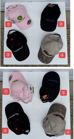 Four brands of baseball caps