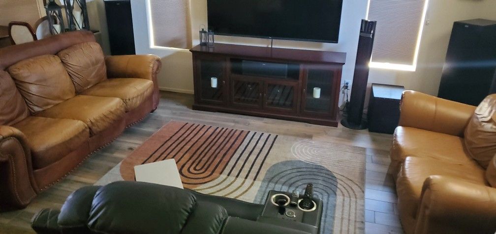 Leather Couch And Loveseat