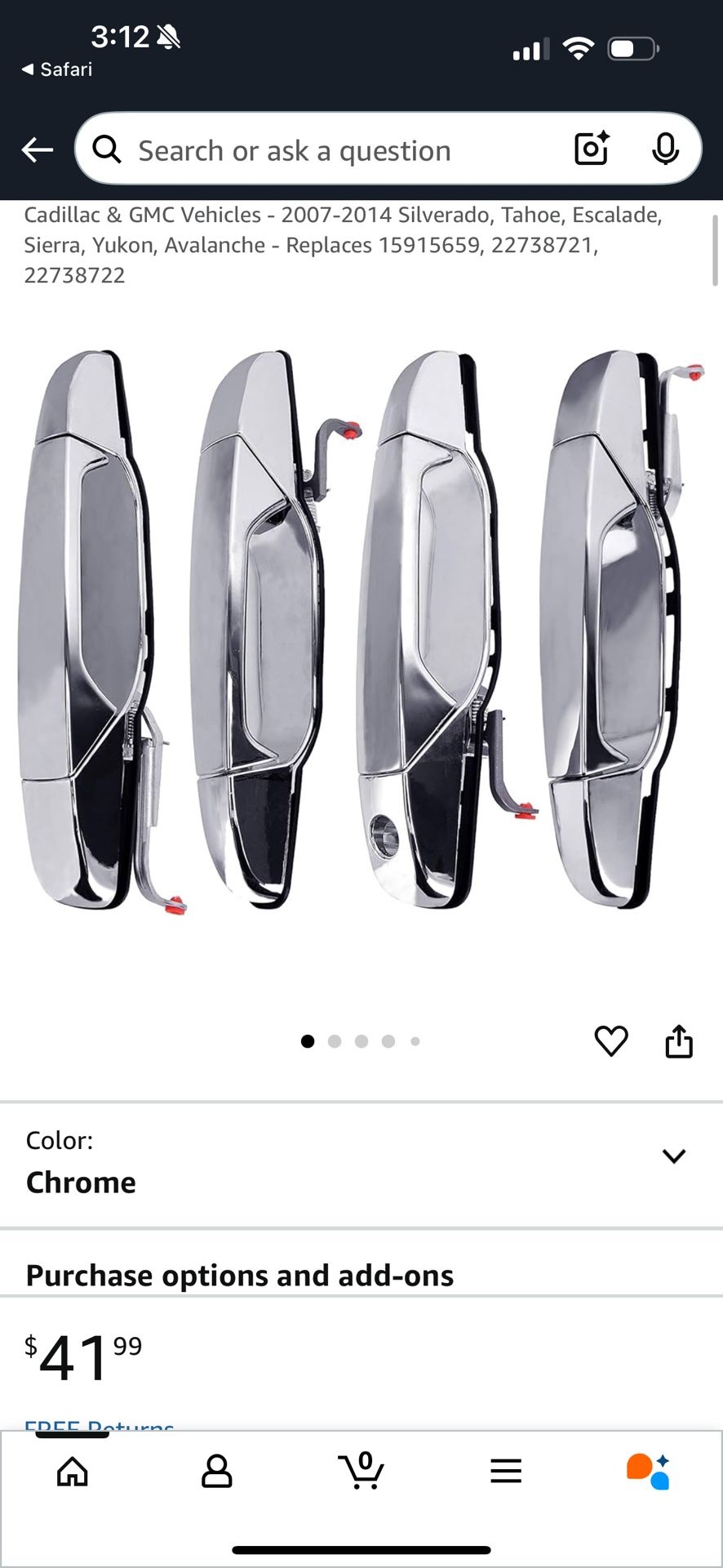Chrome Door Handles