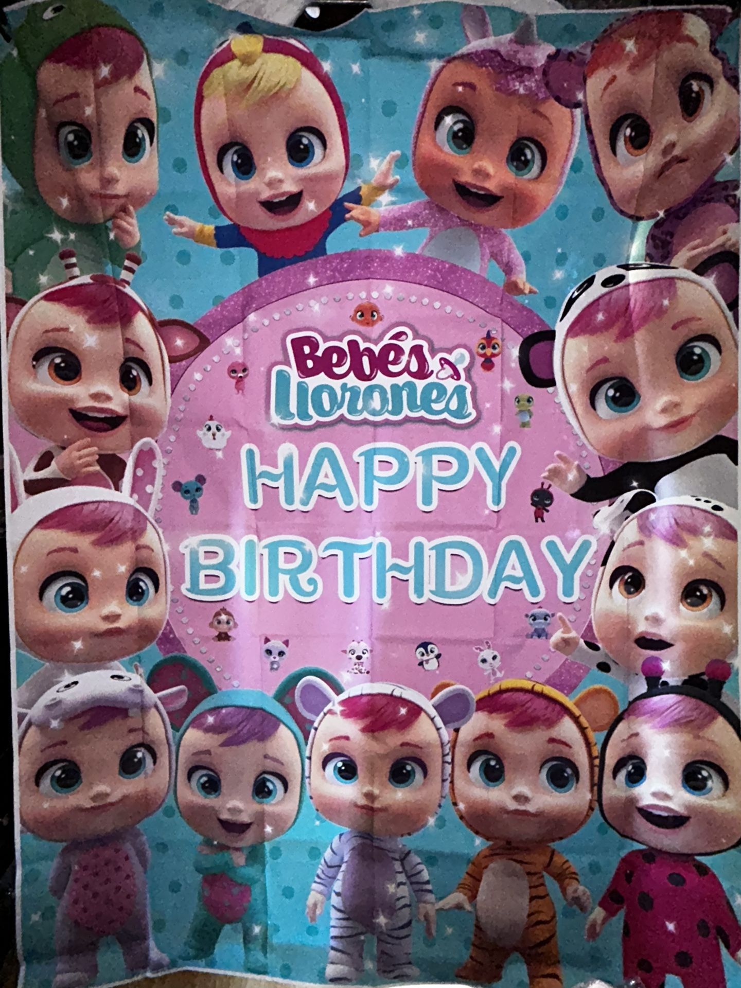 Cry babies Happy Birthday Backdrop