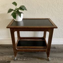 Vintage Teak Cart On Coasters