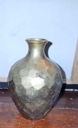 Hammered Brass Bud Vase
