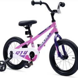 Chipmunk Rocket Kids Bike Toddlers 14 Inch Wheel Bicycle Beginners Boys Girls Ages 3-6 Years with Training Wheel,
