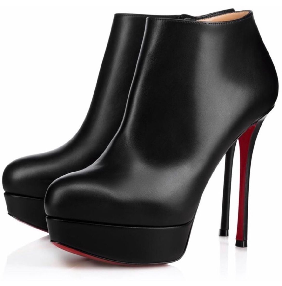 New never worn Christian louboutin black shoes heels Dirdi bootie 130 calf size 36.5 which is 6.5. this brand runs small so this is more li