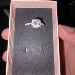 WS1 Ring Moissanite 925 Silver Engagement Ring