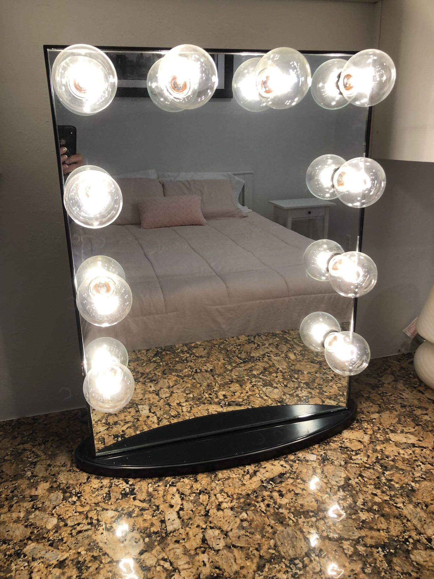 Vanity Makeup mirror with dimmer lights. 