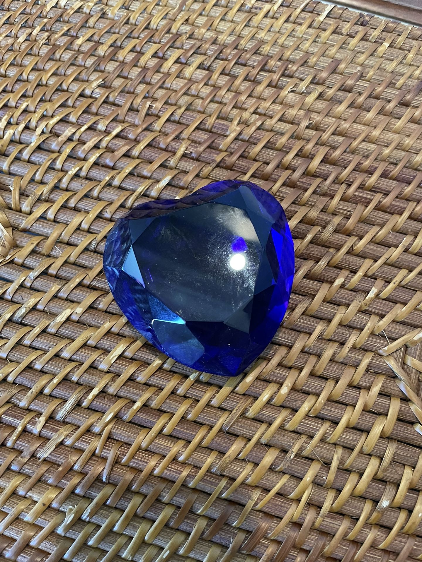 Heart Shaped Glass Paperweight