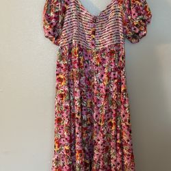 2xl Smocked Maxi Dress 