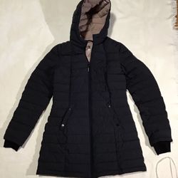 HFX Black Lightweight Wind & Water Resistant Puffer Jacket Women’s Size Small Execellet Condition 
