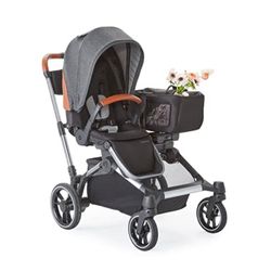 Like New - Contours Element Side-By-Side Single-To-Double Stroller in Storm Grey