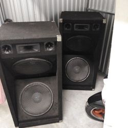 Speakers With Enclosures ( Includes an Amplifier and Cables )