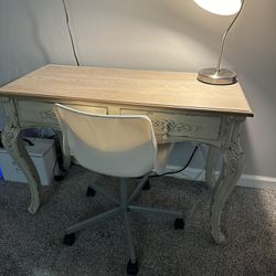 Student Desk, Chair And Lamp