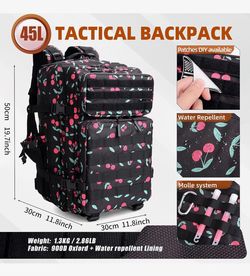 45L Military Tactical Assault Backpack 3 day assault pack (cherry)