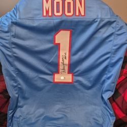 Warren Moon Signed Jersey