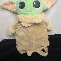 Star Wars Mandalorian The Child Baby Yoda Grogu Plush Mini Backpack 14"