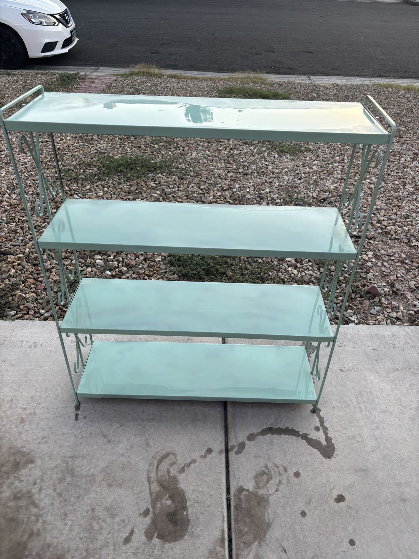 Metal Green Shelf