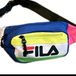Fila Fanny Pack Waist Belt Bag Y2K Fashion Traceray Neon Blue White Black Yellow
