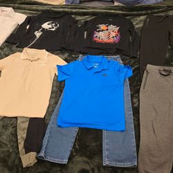 Boys Size 8–10 Clothing Set – Adidas, Polos, Jeans – white Shirt, Black Pants (Choir) -  Excellent Condition - $50