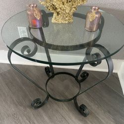 2 Glass Side Table