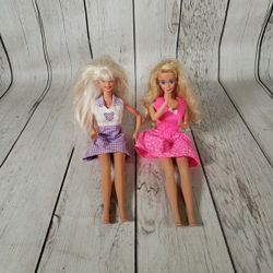 Barbie Dolls LOT OF 2 With Mickey Mouse Dresses