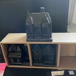 Ceramic haunted houses (set of 3)