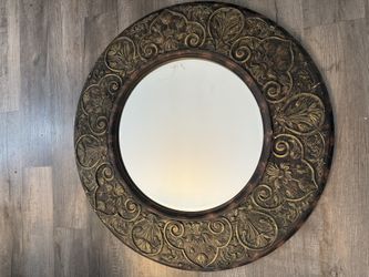 Antique circle mirror 