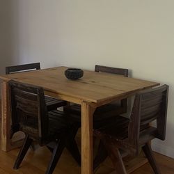 Modernist Pine Dining Table 