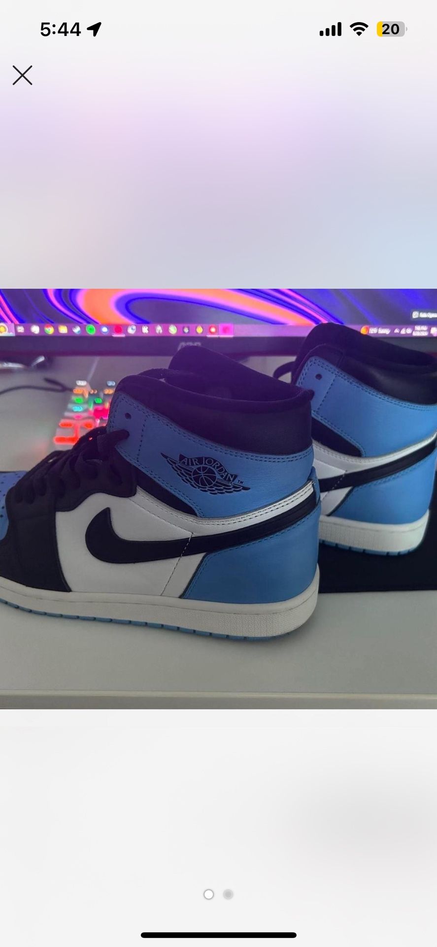 Jordan 1 UNC Toe