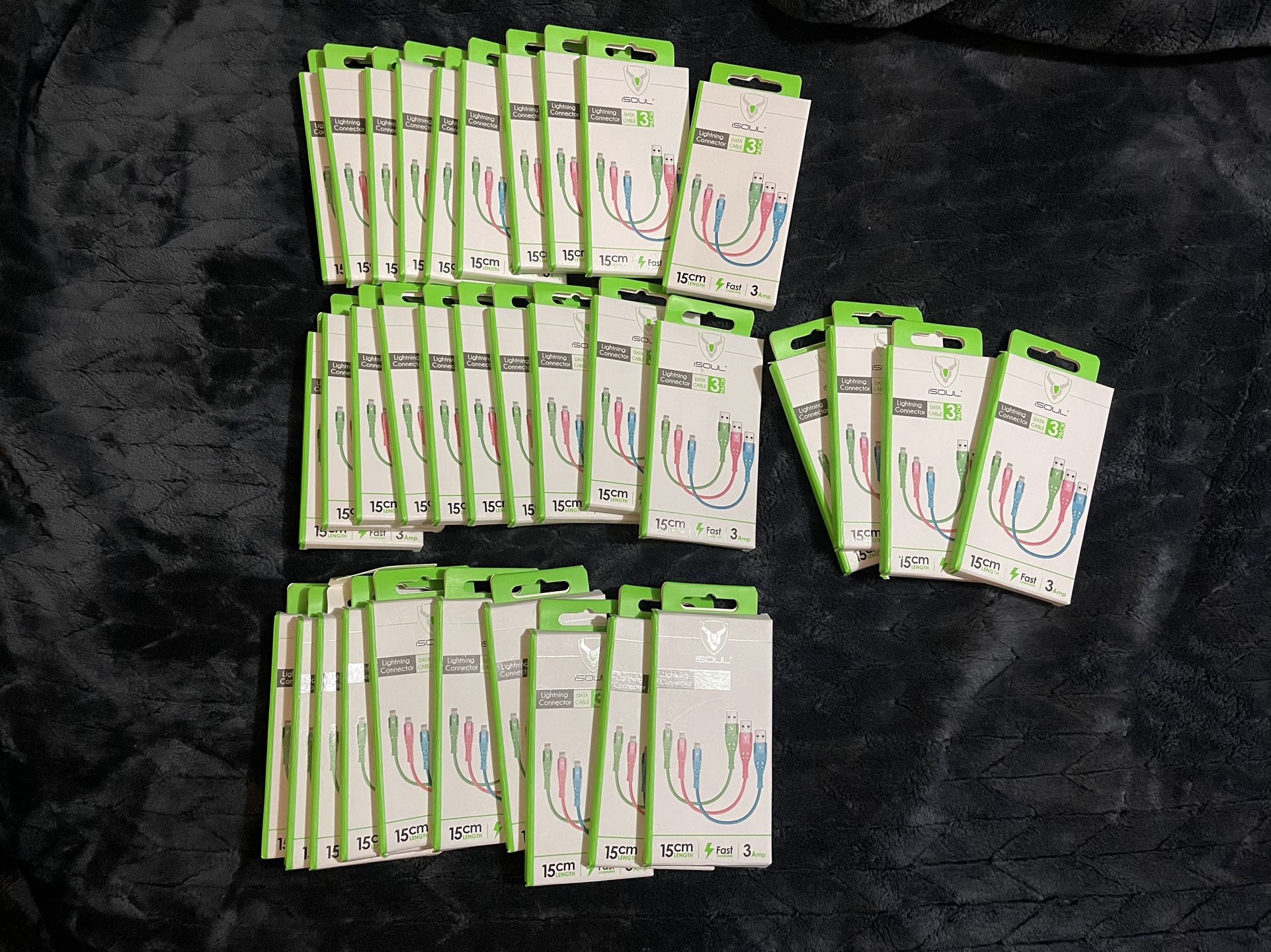 Lot Of 34 Packs (3 Per Pack) 6” Lightning Cords NEW