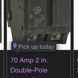 70 Amp 2 Pole Breaker GE 